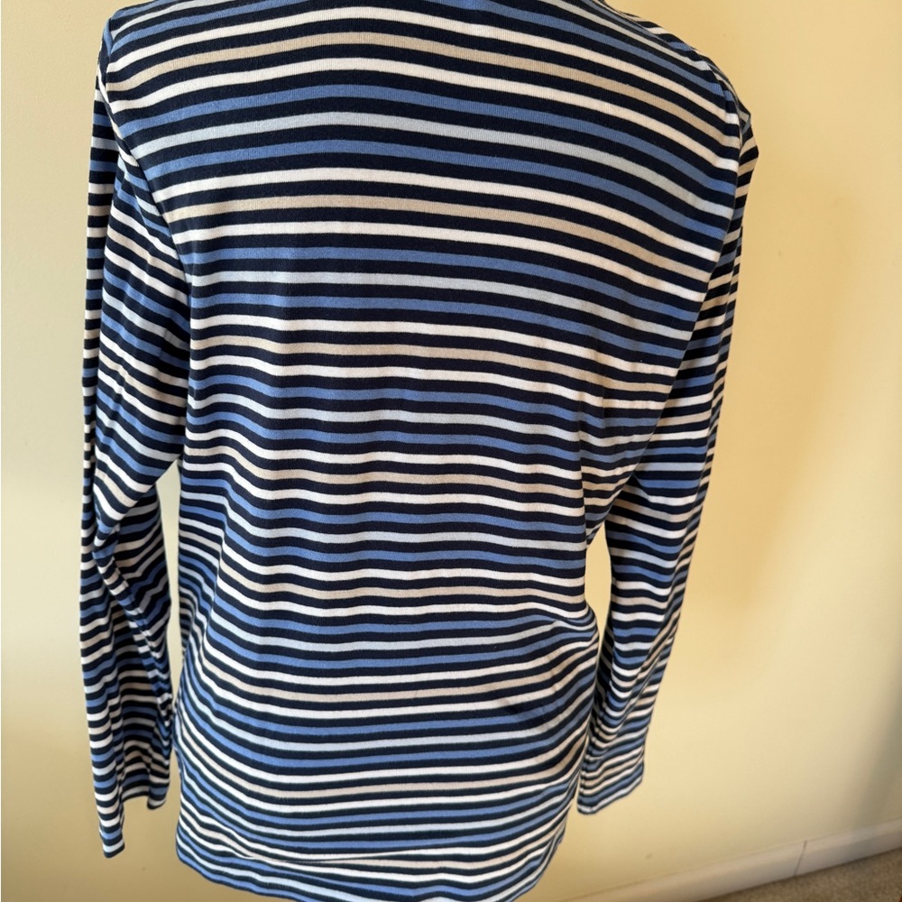 Lands' End women’s set of two XL Multicolor Striped Tees - Picture 3 of 9